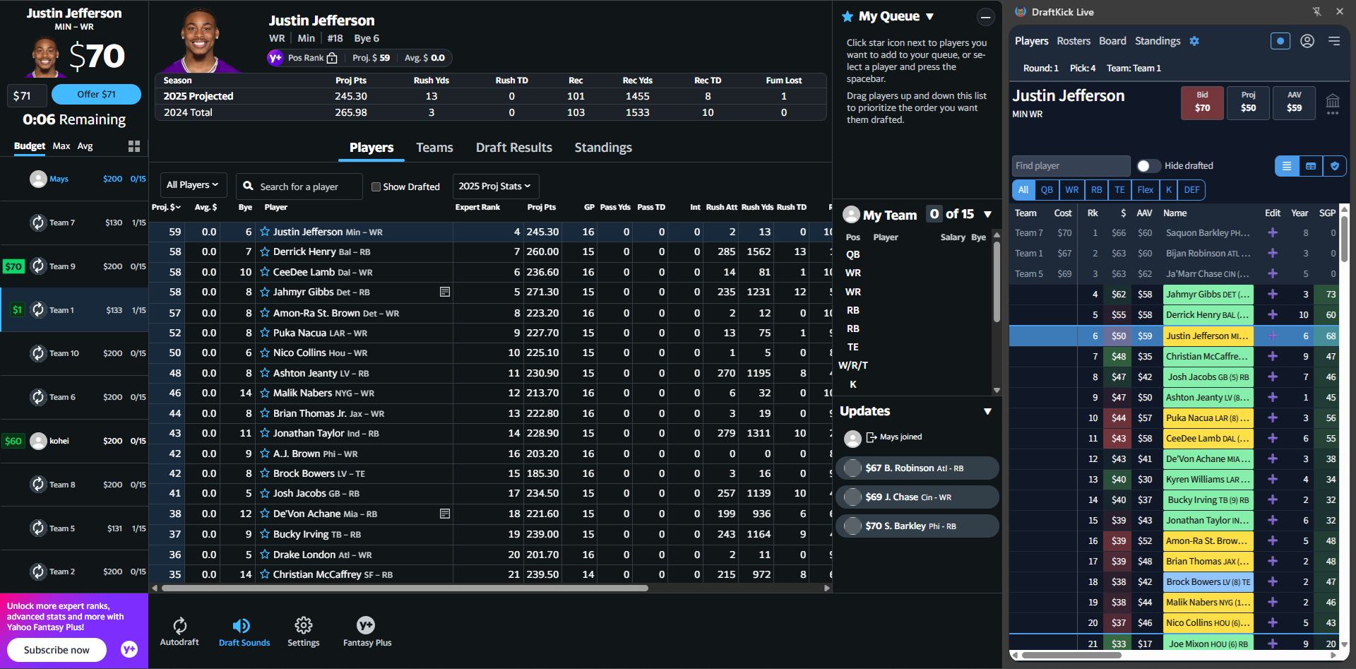 DraftKick Live Sync Demo